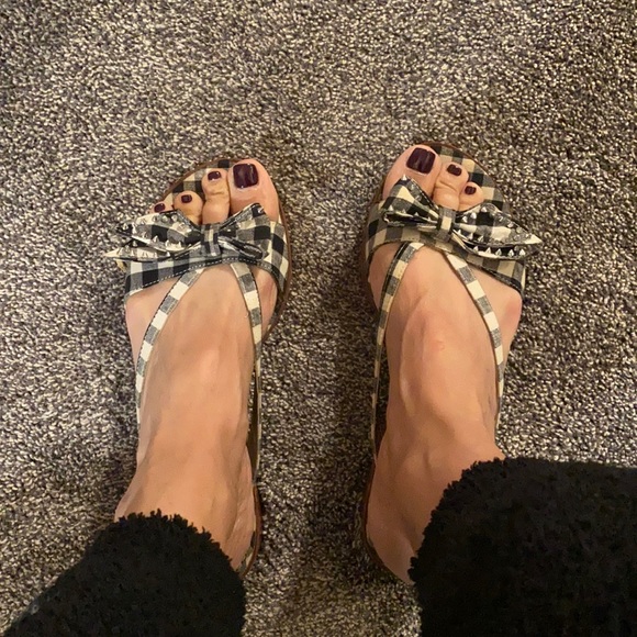 Sam Edelman Bow Sandals Tiny Silver Spikes Fierce & Feminine - Picture 6 of 8